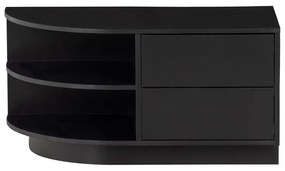 Fekete borovi fenyő moduláris TV-állvány 228x40 cm Finca – WOOOD