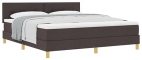 Boxspring ágy matraccal sötétbarna 180x200 cm szövet