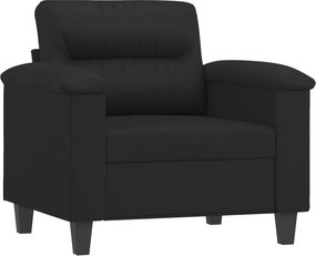 vidaXL fekete műbőr kanapéfotel 60 cm
