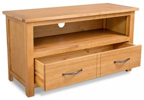 tömör tölgyfa TV-szekrény 90 x 35 x 48 cm