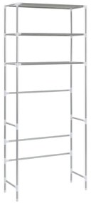 3-szintes ezüstszínű alumínium tárolóállvány 69 x 28 x 169 cm