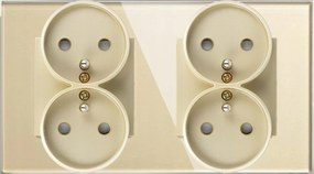 Konnektor Üveg Aljzat Elektromos Dupla Arany Üveg Érintkezők 2F