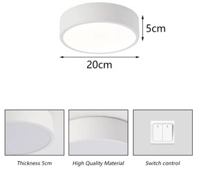 Brilagi - LED mennyezeti lámpa POOL LED/18W/230V 3000/4500/6000K Ø 20 cm fehér