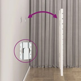 fehér tömör fenyőfa fali fejtámla 106 x 3 x 91,5 cm