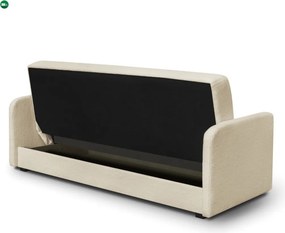 Sofa Rozkładana PORTO Jasnobeżowa Boucle