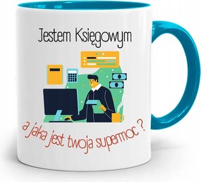 Kék Bögre Ajándék Könyvelőnek, fényképes nyomattal