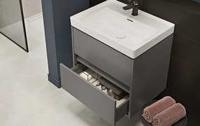 Cersanit - SET B107 Crea szekrény + Crea 40 mosdó, szürke, S801-281