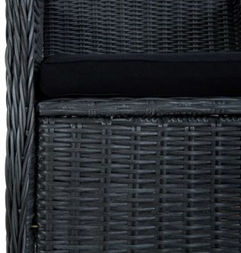 vidaXL 7 részes sötétszürke kerti étkezőgarnitúra