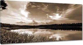 Festmények 115x55 Sephia Tájkép Tó