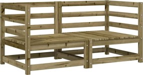 vidaXL 2 db impregnált fenyőfa kerti sarokkanapé 70 x 70 x 67 cm