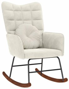 krémszínű bársony hintaszék