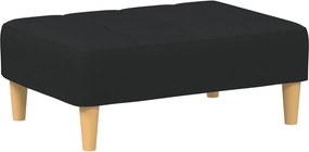 vidaXL fekete szövet lábzsámoly 77x55x31 cm