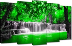 Vászonkép 100x60 Zöld vízesés Kaszkád
