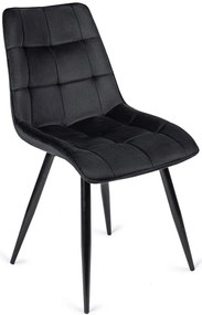 Krzesło RIO Czarne Welurowe
