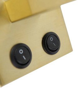 Modern fali lámpa rézzel és fekete bársony árnyékolóval - Brescia