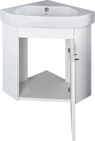 VivaStyle ARDA fali sarokszekrény CeraStyle ARDA porcelán sarokmosdóval 46 x 46 cm - JOBBOS
