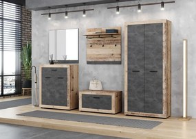 LUNA2 Tárolószekrény Oldwood/Szürke színben