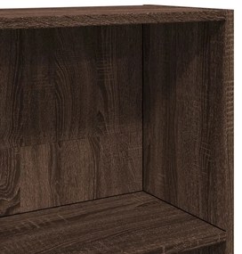 barna tölgy színű szerelt fa könyvszekrény 40 x 24 x 143 cm