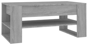 Szürke sonoma színű szerelt fa dohányzóasztal 102 x 55 x 45 cm