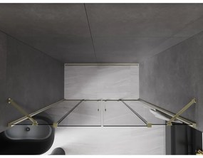 Mexen Velar Duo, tolózuhanyajtó nyitáshoz 170 cm, 8mm szürke üveg, arany fényes, 871-170-000-42-50