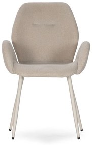 Bézs kárpitozott étkezőfotel szett 2 db-os Ansu – Marckeric