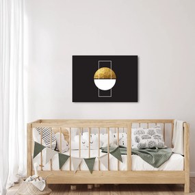 Kép - Absztrakció arany és fekete N⁰1 (70x50 cm)