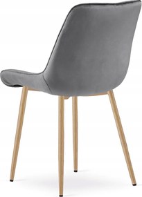 Szürke étkezőszék BERA bársony