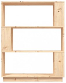 tömör fenyőfa könyvszekrény/térelválasztó 80 x 25 x 101 cm