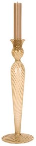 Swirl világosbarna üveg gyertyatartó, magasság 26,5 cm - PT LIVING