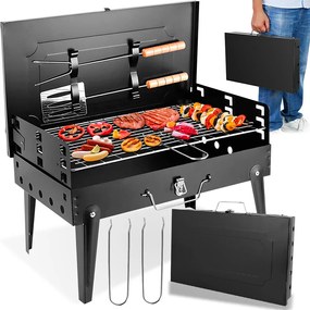 Kerti Grill Túra Hordozható Összecsukható Bbq Bőrönd Kiegészítők