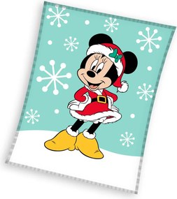 Disney Minnie Snow Karácsonyi coral fleece polár takaró 130x160cm