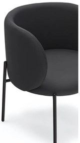 Fekete műbőr fotel Mogi - Teulat