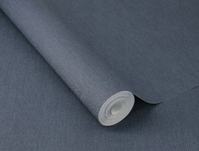 Vinyl tapéta flizelin mosható vászon utánzat sötétkék len