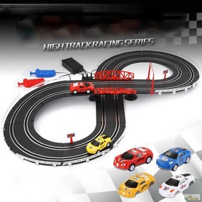 Track Racing Elektromos Autópálya 4 Autó Karosszéria 218 cm