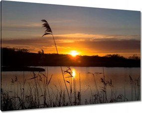 Vászonkép 100x70 Nyugat a tóparton