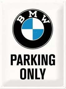 Fém tábla BMW - Parking Only - White