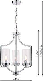 Laura Ashley Joseph 3732582-Q Csillár 3x40W/E14 IP20