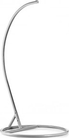 Szürke függőszék KOKON állvánnyal, világoszöld mintás párnával