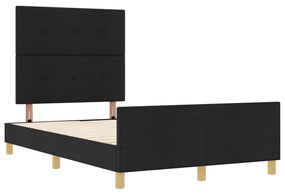 Fekete Ágykeret 120x190 cm Textil