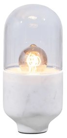 Fehér asztali lámpa üveg búrával (magasság 26 cm) Asel – WOOOD