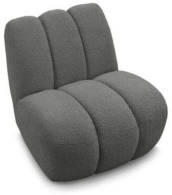 Sötétszürke buklé fotel Janissaire – Bobochic Paris