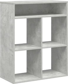 vidaXL könyvszekrény betonszürke 66x31x80 cm szerelt fa
