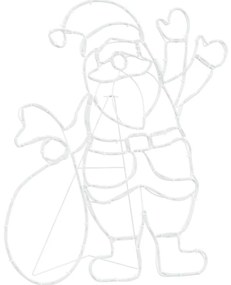 Mikulás Fény 168 LED-del Sokszínű 58.5 x 60 x 1.3 cm Vas