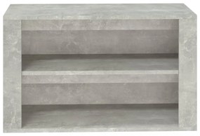 betonszürke szerelt fa cipőtartó 75 x 35 x 45 cm