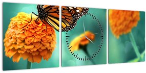 Egy pillangó képe (órával) (90x30 cm)