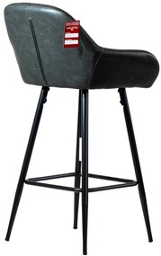 KLAP MINI bárszék, sötétszürke műbőr kárpittal - LEÉRTÉKELT