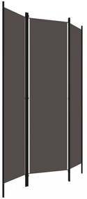antracitszürke 3 paneles paraván 150 x 180 cm