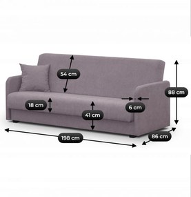 Porto ágyazható kanapé bézs színben