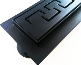 Zuhanyfolyóka 50 cm alacsony beépítés 52 mm Görög Fekete mintás