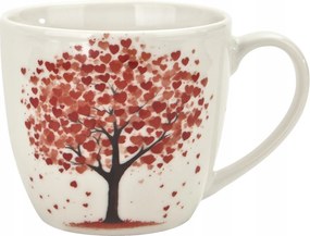 Porcelán bögre 460 ml Fa kosárban